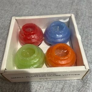 New sealed Eddie Bauer Small Floating Globe Votives Candle Set of 4